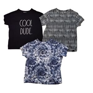 Rae Dunn Graphic T-Shirts Lot Boys Size 5 Casual Comfy Hippie 70s 90s Y2K